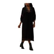 Veronica Jurk Zwarte Maxi Jurk Vanessa Bruno , Black , Dames