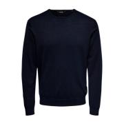 Stijlvolle Gebreide Trui Only & Sons , Blue , Heren