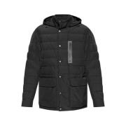 Gewatteerde Logojas Moncler , Black , Heren