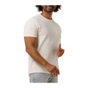 Beige Pique O-neck Tee Selected Homme , Beige , Heren