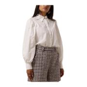 Witte Blouse met Lange Mouwen Y.a.s , White , Dames