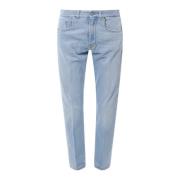 Katoenen Jeans met Laterale FF-print Fendi , Blue , Heren