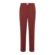 Eenvoudige Russet Brown Suiting Broek Soaked in Luxury , Brown , Dames