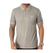 Ritssluiting Polo Shirt - Beige Guess , Gray , Heren