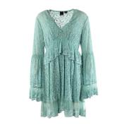 Groene Jurk Katoen Viscose Vrouwen Pinko , Green , Dames