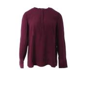 Paarse zijden blend damesblouse Tommy Hilfiger , Purple , Dames