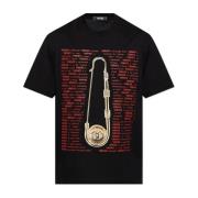 T-shirt met print Versace , Black , Heren