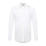 Witte Katoenen Overhemd Lange Mouw Alexander McQueen , White , Heren