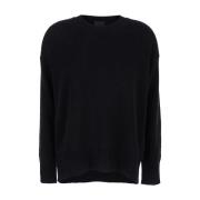 Kasjmier Crewneck Sweater Zwart Plain Units , Black , Dames