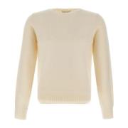 Merino Wol Kasjmier Crew Neck Sweater Filippo De Laurentiis , White , ...