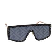 Pre-owned Metal sunglasses Fendi Vintage , Black , Dames