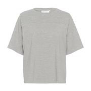 Eenvoudige Grijze Tee Top Karen by Simonsen , Gray , Dames