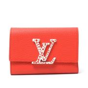 Pre-owned Leather wallets Louis Vuitton Vintage , Red , Dames