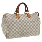 Pre-owned Canvas handbags Louis Vuitton Vintage , White , Dames