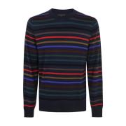 Navy Crew Neck Sweater PS By Paul Smith , Blue , Heren