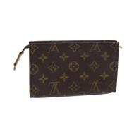 Pre-owned Canvas pouches Louis Vuitton Vintage , Brown , Dames