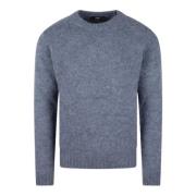 Alpaca Crew Neck Sweater Herno , Blue , Heren