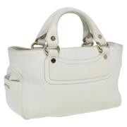 Pre-owned Leather handbags Celine Vintage , White , Dames