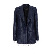 Pailletten Blazer Jassen Federica Tosi , Blue , Dames