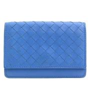 Pre-owned Leather wallets Bottega Veneta Vintage , Blue , Heren