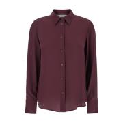 Vloeibare Bordeaux Shirt Tela , Red , Dames