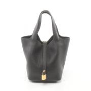 Pre-owned Leather handbags Hermès Vintage , Black , Dames