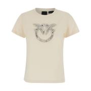 Quentin T-shirt Collectie Pinko , Beige , Dames