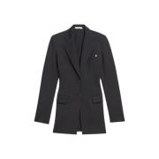 Op Maat Gemaakte Ponte Gebreide Blazer Helmut Lang , Black , Dames