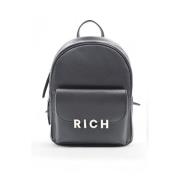 Iconische Faux Leren Rugzak John Richmond , Black , Dames