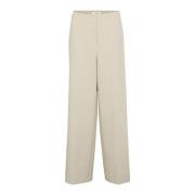 Wijde Lange Broek Havermeel Soaked in Luxury , Beige , Dames