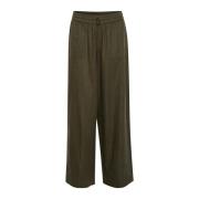 Wijde Pijp Forest Night Broek Kaffe , Green , Dames