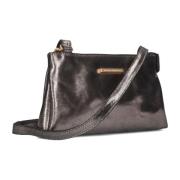 Grijze leren crossbody schoudertas Fred De La Bretoniere , Gray , Dame...