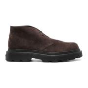 Bruine Suède Veterschoenen Tod's , Brown , Heren