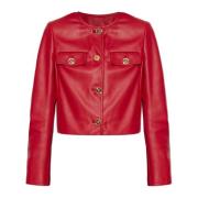 Leren jas Versace , Red , Dames