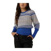 Gestreepte Gebreide Blouse Neo Noir , Blue , Dames