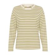 Gestreept T-shirt met lange mouwen Kaffe , Beige , Dames