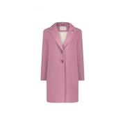 Roze Wollen Blend Hart Pin Jas Fabienne Chapot , Pink , Dames