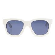 Stijlvolle Vierkante Blauw Getinte Zonnebril Jacquemus , White , Dames