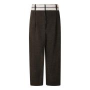 Corduroy broek met contrasterende tailleband Jejia , Brown , Dames