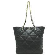 Pre-owned Leather chanel-bags Chanel Vintage , Black , Dames