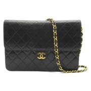 Pre-owned Leather chanel-bags Chanel Vintage , Black , Dames