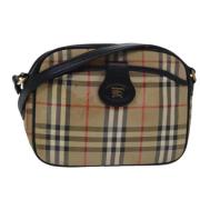 Pre-owned Canvas shoulder-bags Burberry Vintage , Beige , Dames