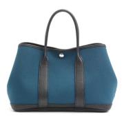 Pre-owned Canvas handbags Hermès Vintage , Blue , Dames