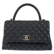 Pre-owned Leather chanel-bags Chanel Vintage , Black , Dames