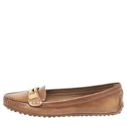 Pre-owned Leather flats Louis Vuitton Vintage , Brown , Dames