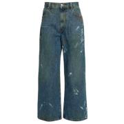 Wijde Pijp Schilder Jeans Helmut Lang , Blue , Dames