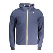 Sportieve Hoodie Jas Blauw Contrast Details K-Way , Blue , Heren