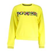 Gele Sweatshirt met Logo en Lange Mouwen Desigual , Yellow , Dames