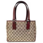 Pre-owned Canvas gucci-bags Gucci Vintage , Beige , Dames