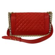 Pre-owned Leather crossbody-bags Chanel Vintage , Red , Dames